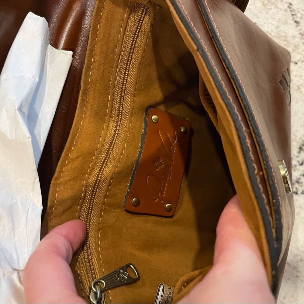 Patricia Nash Crossbody leather brown NWT vintage distressed - Picture 3 of 7